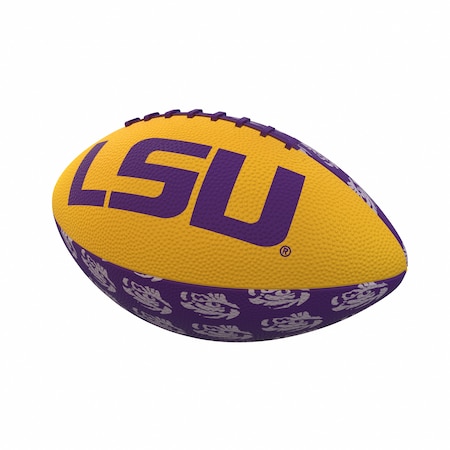 Logo Brands LSU Repeating Mini-Size Rubber Football 162-93MR-3